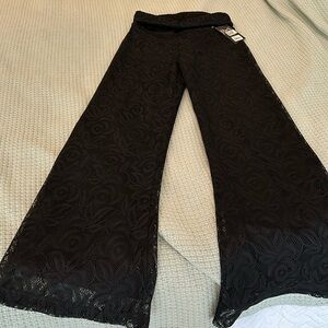 BNWT Rock 47 black lace overlay pants